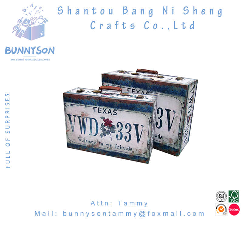 Cardboard Suitcase Box with Handle Wholesale