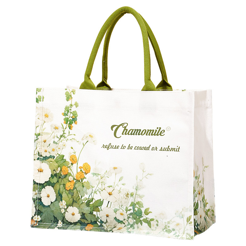 Personalized Embroider logo Customized Blank Cotton Grocery Shopping Shoulder Bag Custom Canvas Bag