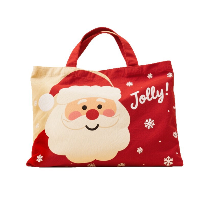 Christmas Canvas Tote Bag For Women - Aesthetic Merry Christmas Tote Bag For Shopping, Grocery