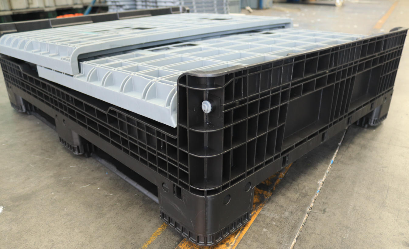 Folding Bulk Shipping Container Plastic Bin Large Collapsible Plastic Pallet Box 