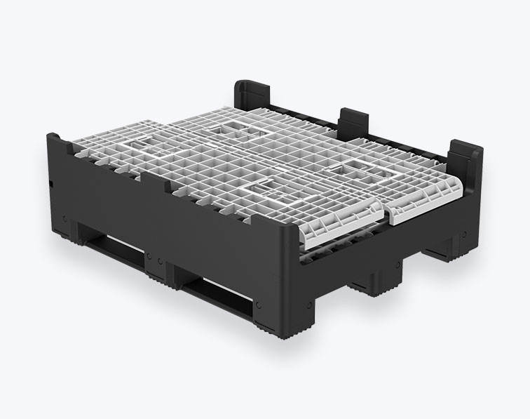 CIMC Heavy Duty Bulk Storage Industrial Stackable Large Foldable Collapsible Plastic Pallet Box