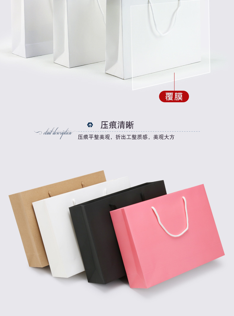 Custom Packaging Bag Wholesale  Paperboard Bag Gift Craft Shopping Paper Bag 