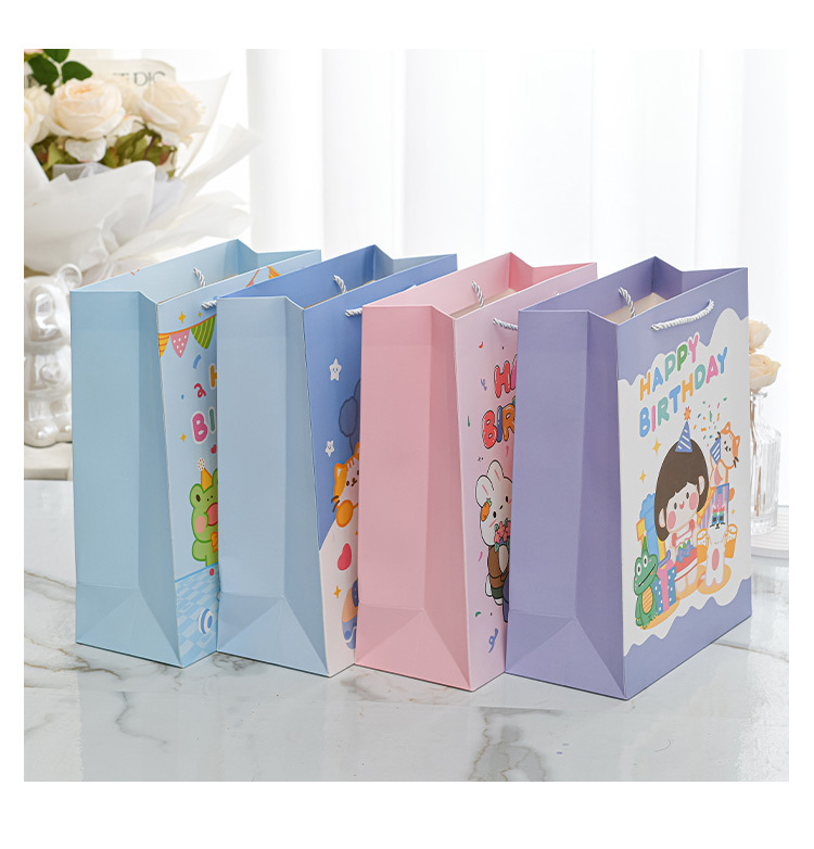 Luxury Gift Paper Bag Custom Printing Logo Various Color Wholesale Paper Shopping Bags With Handle