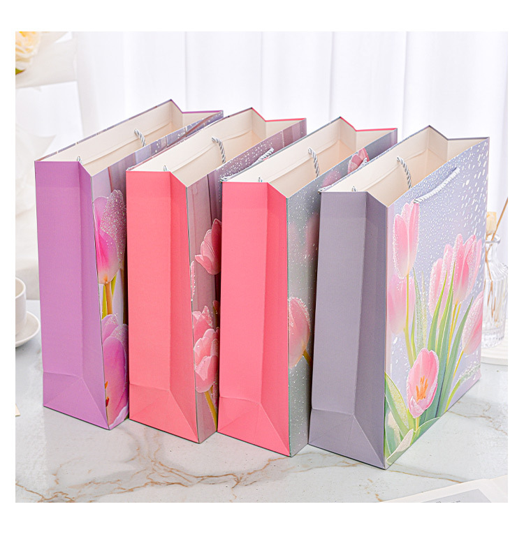 Tulip Shinny Gift Bags with Handles for Birthday Wedding Baby Shower Christmas New Year