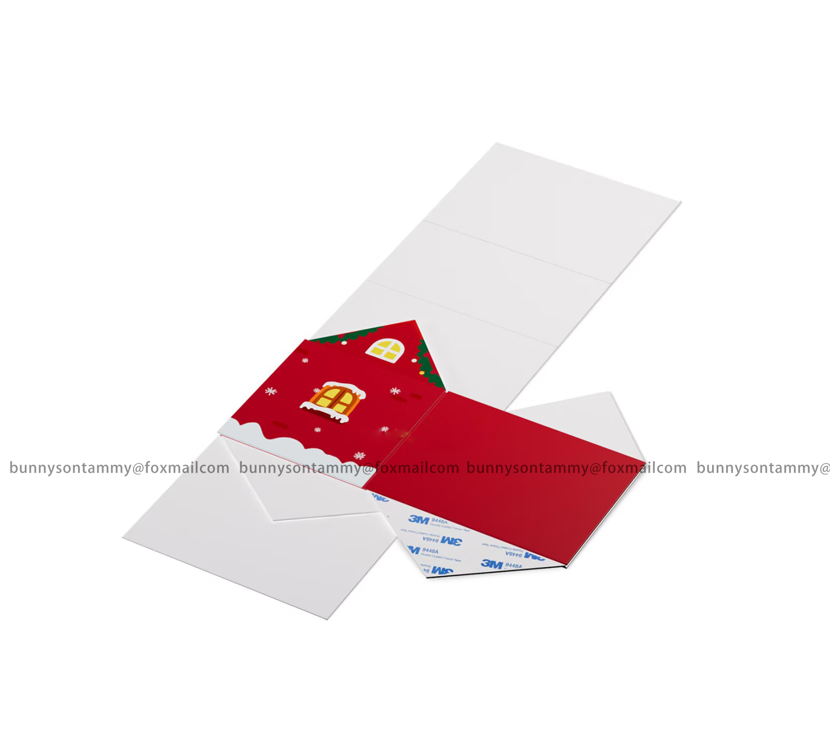 Mini Chrismas Foldable Gift Box in House Shape