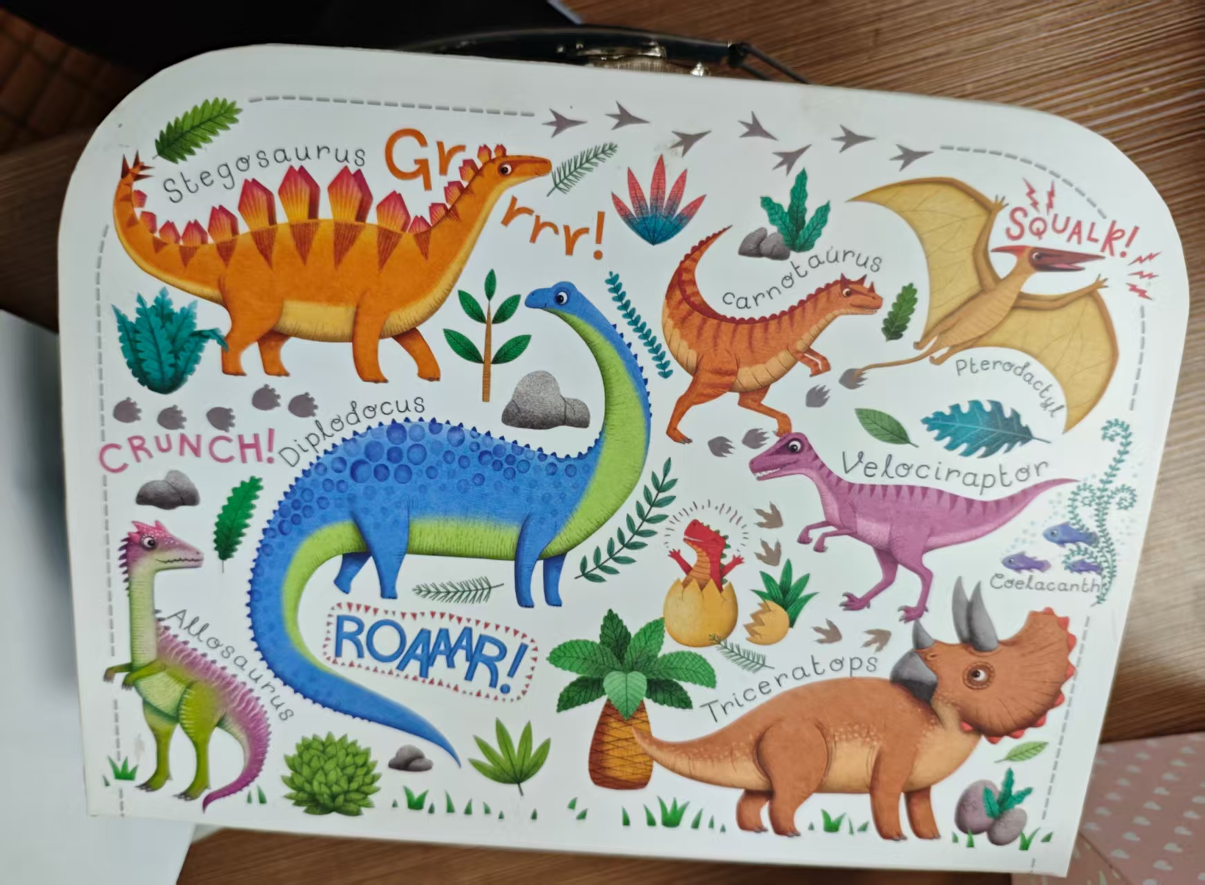 Dinosaur Design Cardboard Suitcase