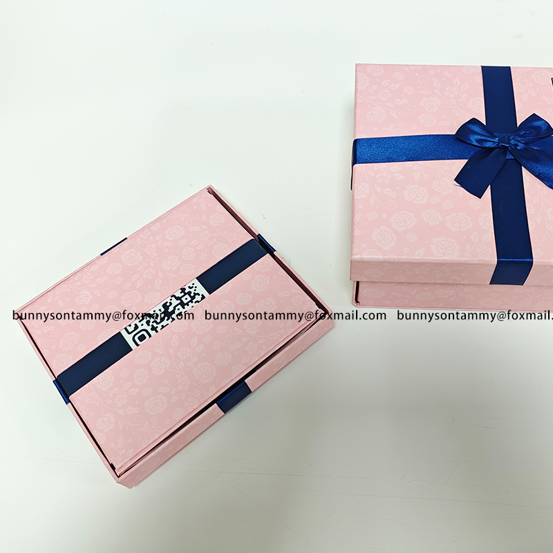 Foldable Two-Piece Gift Box with Ribbon Bow Eco-Friendly Premium Packaging